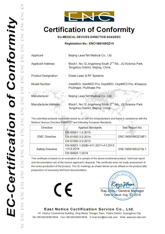 Medical CE LaserTell Diode Laser RF Systems 01